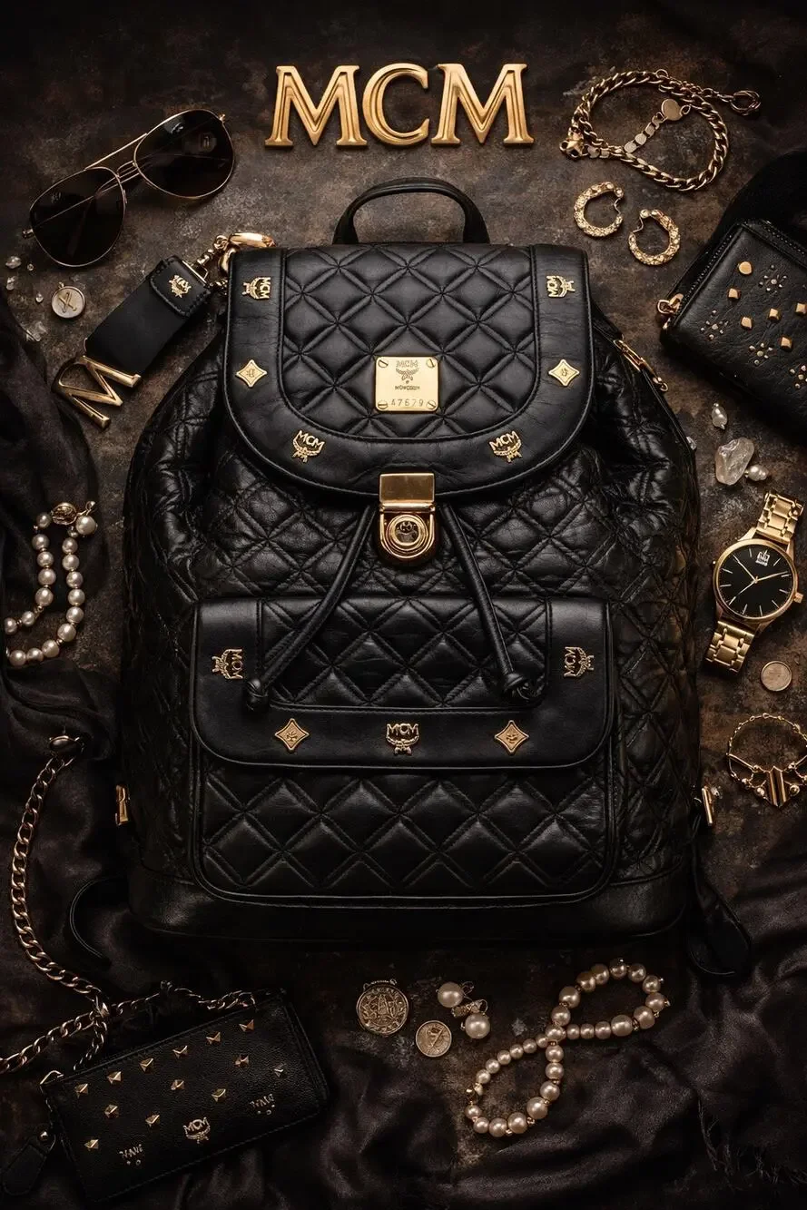 backpack with leather diamond Amsterdam Heritage Bekema | Diamond-Patterned - Black up diamond stitching The leather diamonds on backpacks